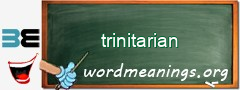 WordMeaning blackboard for trinitarian